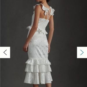 V Chapman Violet corset dress in white. Worn once. Dry cleaned. Size 6.